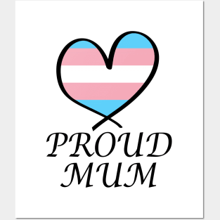 Proud Mum LGBT Gay Pride Month Transgender Flag Posters and Art